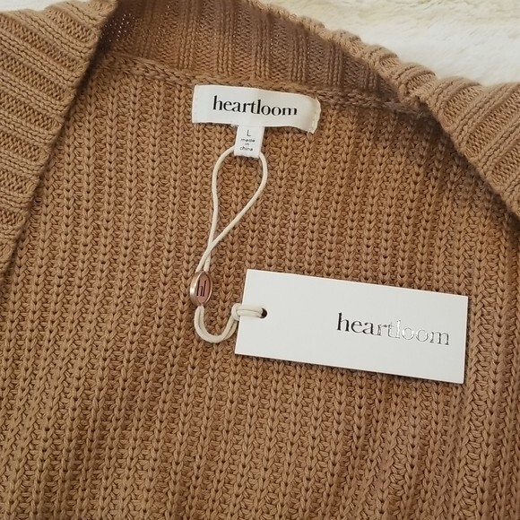 NWT Heartloom Naomi Cardigan- Anthropologie brand, size L, color camel - Picture 11 of 16